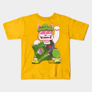 maneki neko the lucky cat Kids T-Shirt